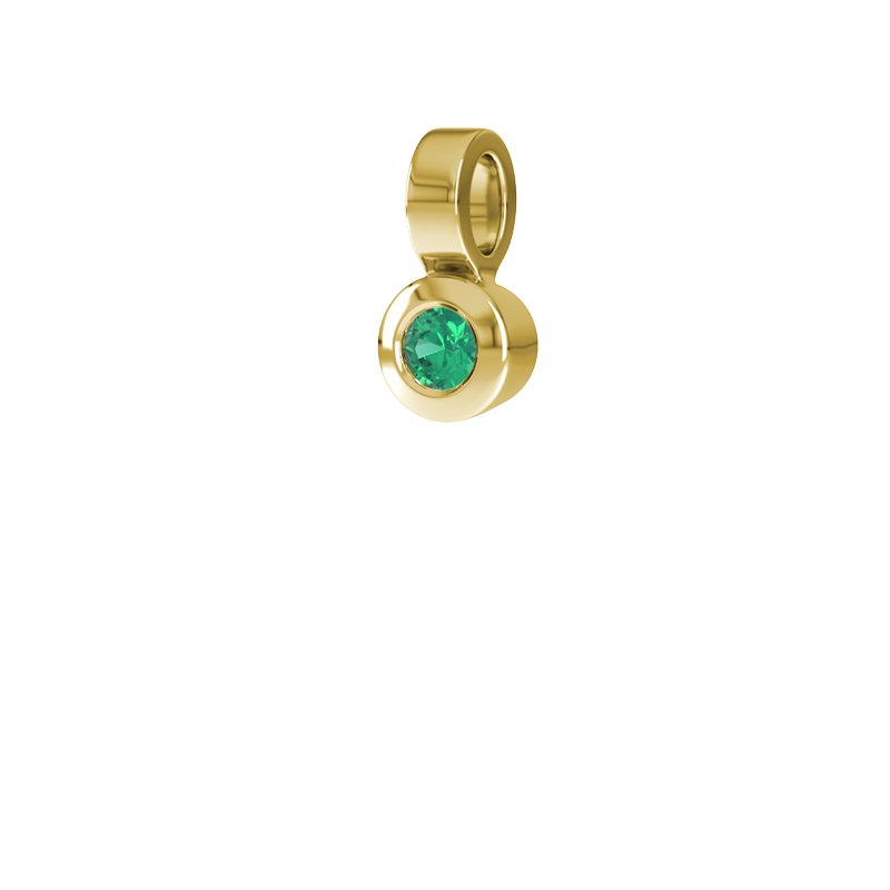 Smaragd Gelbgoldhalskette Abu Dhabi, Gelbgold 375, von vorn