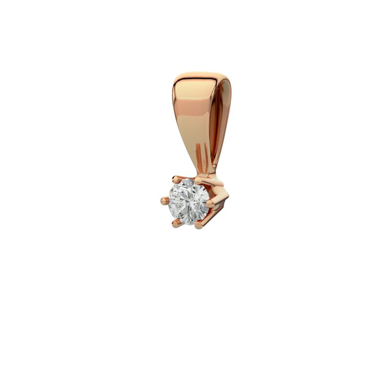 Diamanthalskette Alicante, Rotgold 585, von vorn