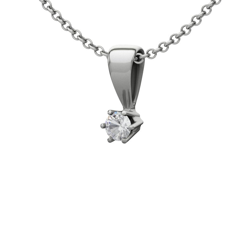 Zirkonia Sterlingsilberhalskette Alicante, Sterlingsilber 925, von vorn