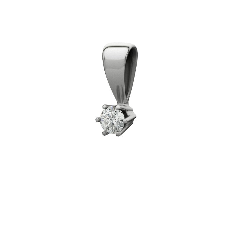 Diamanthalskette Alicante, Weißgold 585, von vorn
