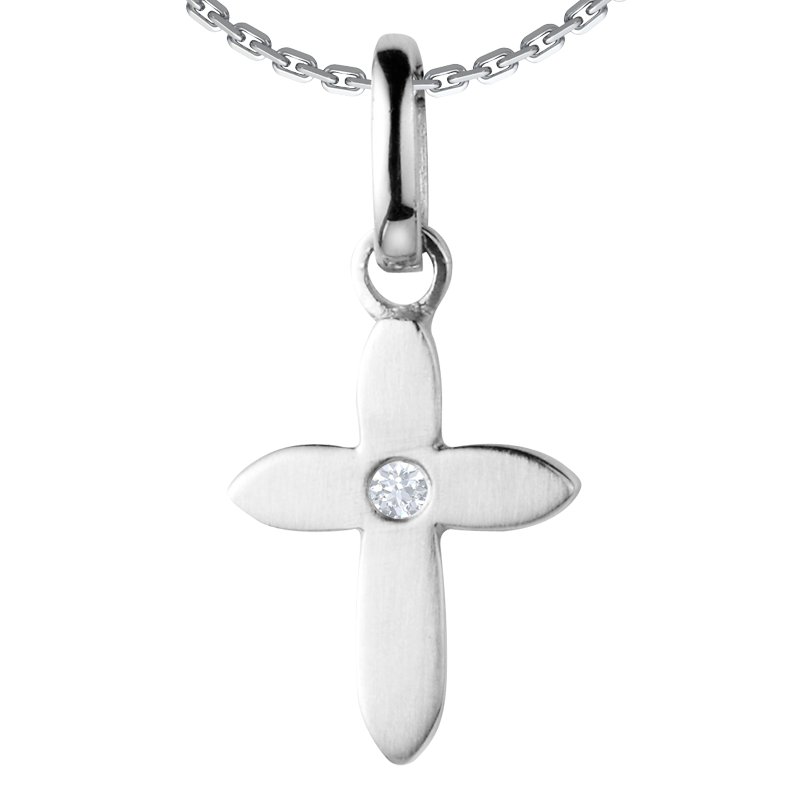 Diamanthalskette Alice Lovely, Weißgold 585, von vorn