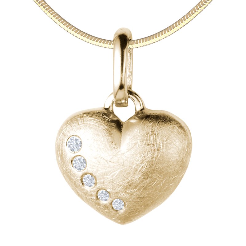 Diamanthalskette Amelia Lovely, Gelbgold 585, von vorn