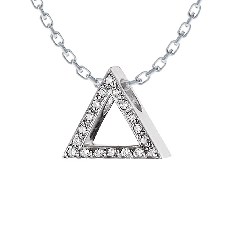 Diamanthalskette Anatu, Sterlingsilber 925, von vorn