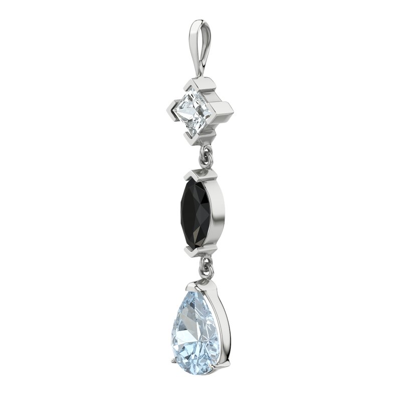 Zirkonia Sterlingsilberhalskette Anja, Sterlingsilber 925, von vorn
