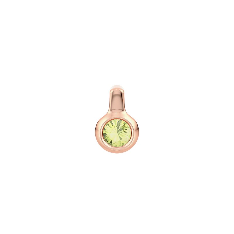 Peridot Rotgoldhalskette Ankara, Rotgold 585, von vorn