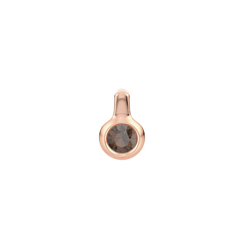 Rauchquarz Rotgoldhalskette Ankara, Rotgold 585, von vorn