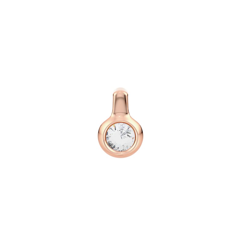 Zirkonia Rotgoldhalskette Ankara, Rotgold 585, von vorn