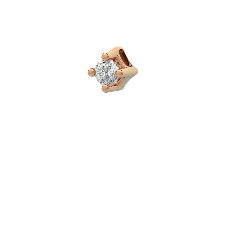 Diamanthalskette Austin, Rotgold 585, von vorn