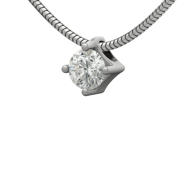Diamanthalskette Baku, Sterlingsilber 925, von vorn