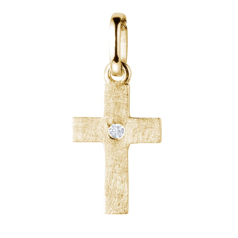 Diamanthalskette Barbara Lovely, Gelbgold 585, von vorn
