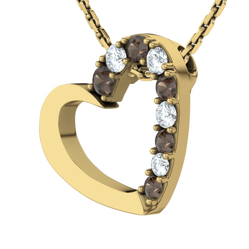 Diamanthalskette Barbara, Gelbgold 585, von vorn