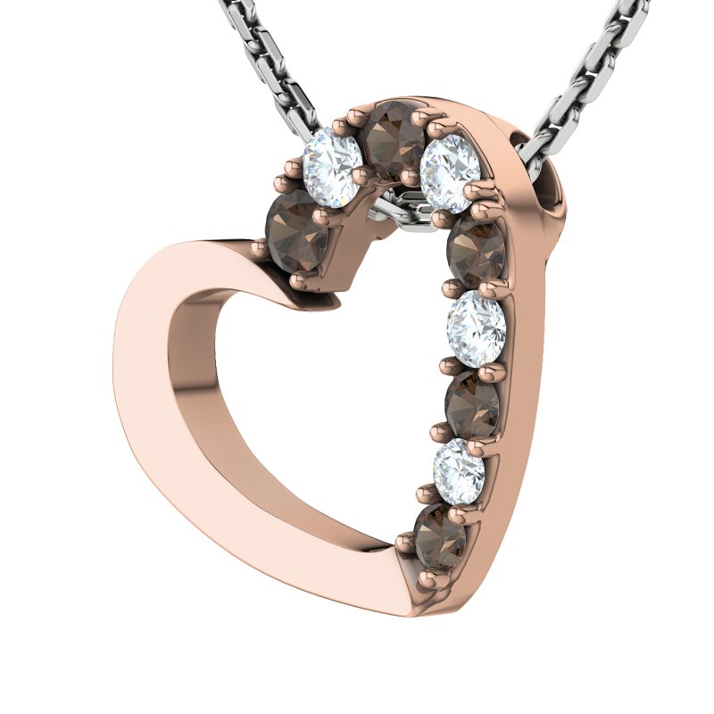 Diamanthalskette Barbara, Rotgold 585, von vorn