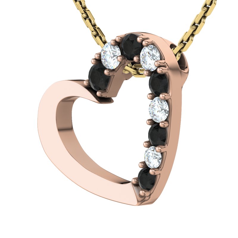 Diamanthalskette Barbara, Rotgold 750, von vorn