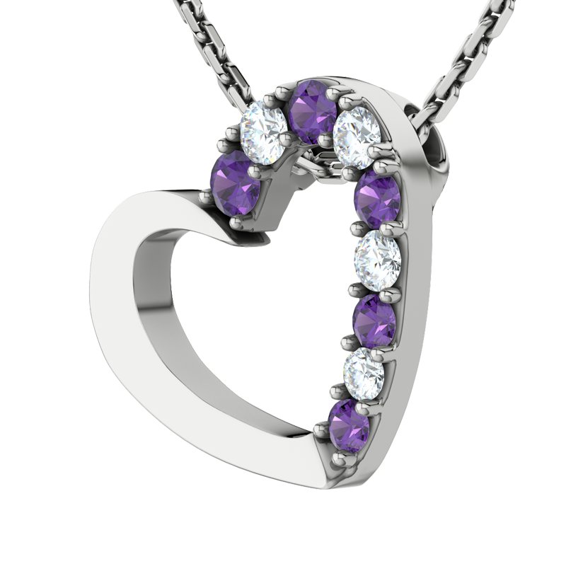 Diamanthalskette Barbara, Sterlingsilber 925, von vorn