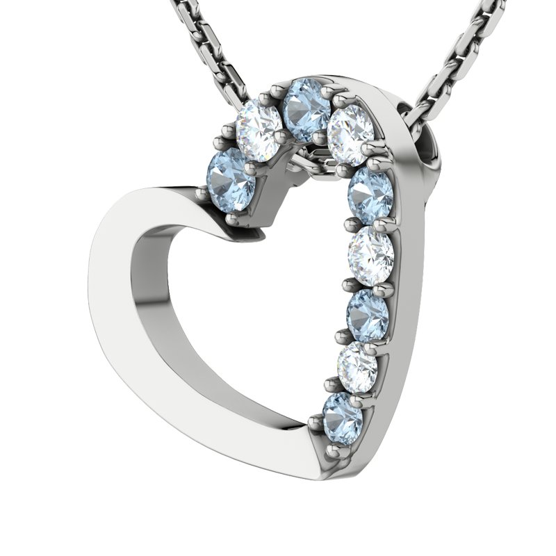 Diamanthalskette Barbara, Sterlingsilber 925, von vorn