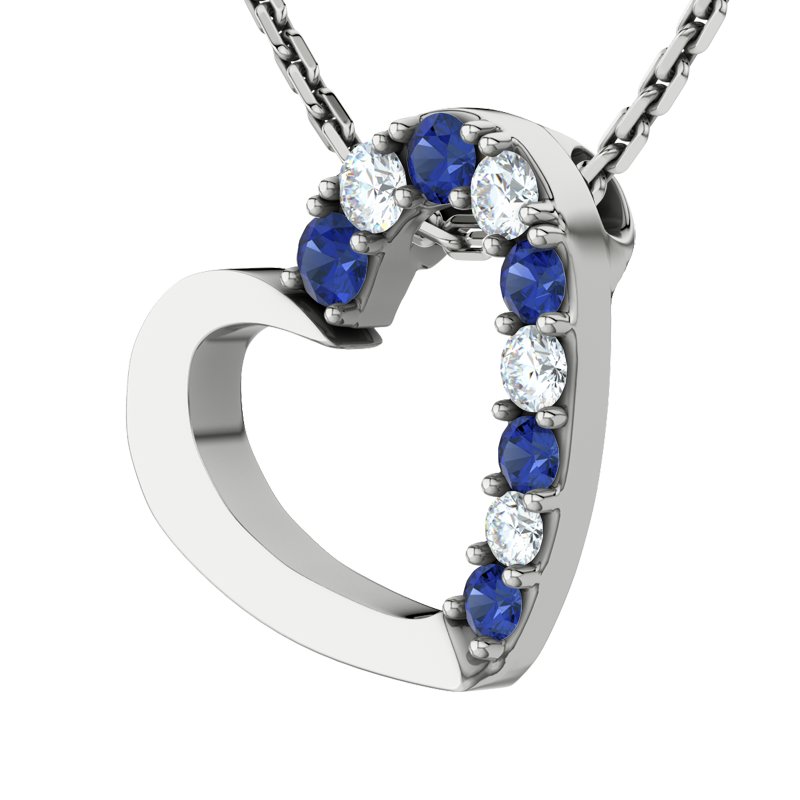 Diamanthalskette Barbara, Sterlingsilber 925, von vorn