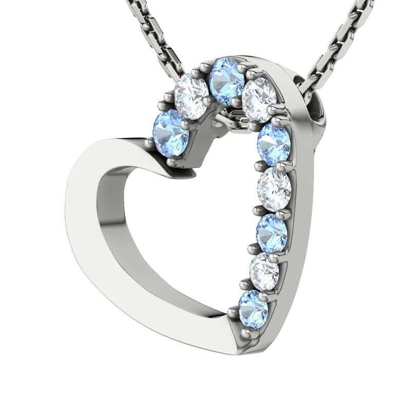 Diamanthalskette Barbara, Sterlingsilber 925, von vorn