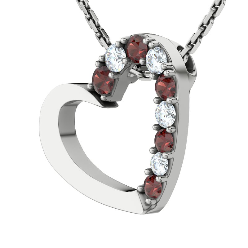 Diamanthalskette Barbara, Sterlingsilber 925, von vorn