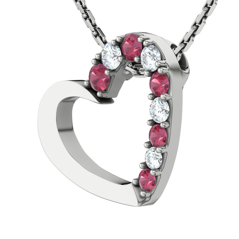 Diamanthalskette Barbara, Sterlingsilber 925, von vorn