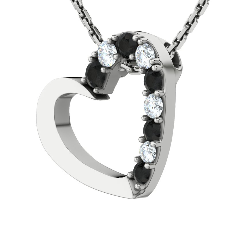 Diamanthalskette Barbara, Sterlingsilber 925, von vorn