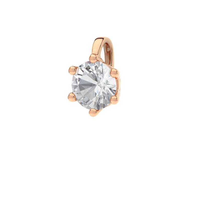 Zirkonia Rotgoldhalskette Bari, Rotgold 585, von vorn