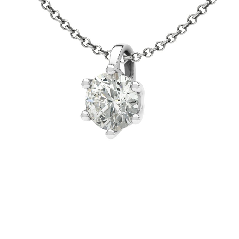Diamanthalskette Bari, Sterlingsilber 925, von vorn
