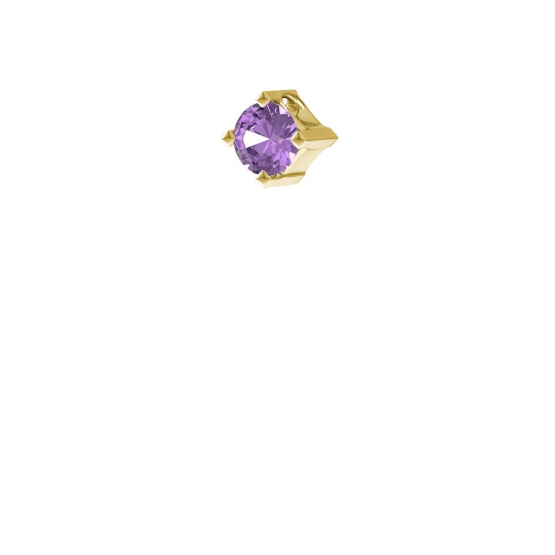 Amethyst Gelbgoldhalskette Brügge, Gelbgold 750, von vorn