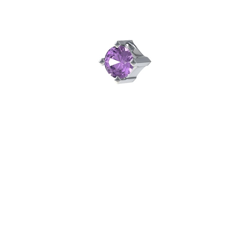 Amethyst Weißgoldhalskette Brügge, Weißgold 585, von vorn