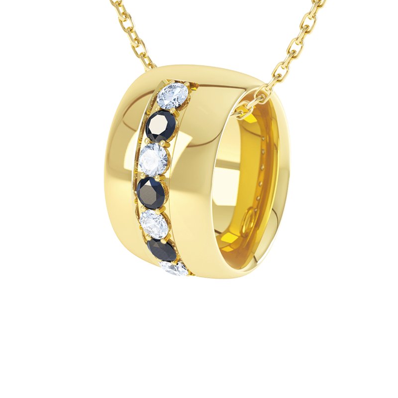 Diamanthalskette Christina, Gelbgold 585, von vorn