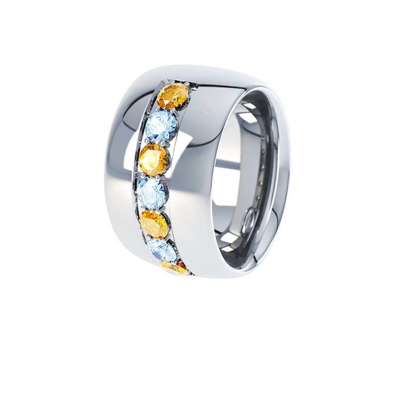 Citrin Sterlingsilberhalskette Christina, Sterlingsilber 925, von vorn