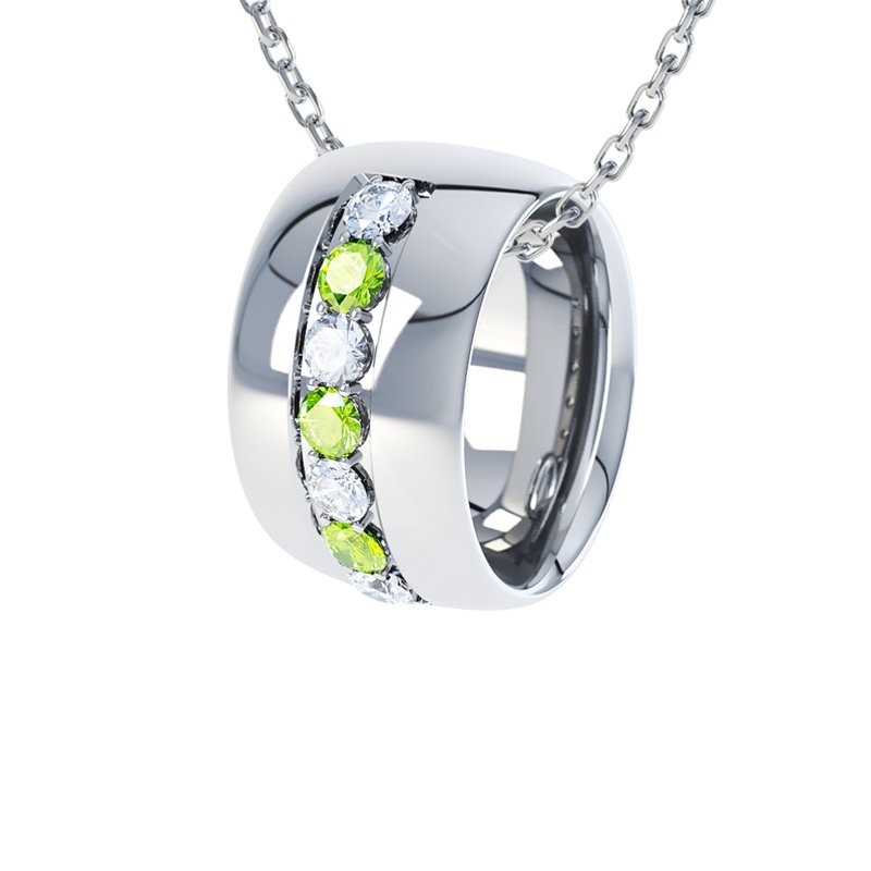 Diamanthalskette Christina, Sterlingsilber 925, von vorn