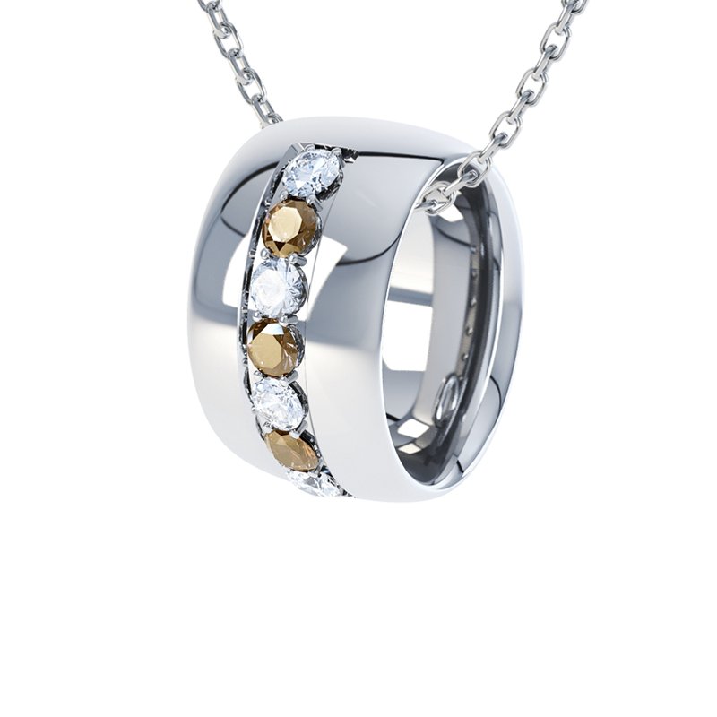 Diamanthalskette Christina, Sterlingsilber 925, von vorn