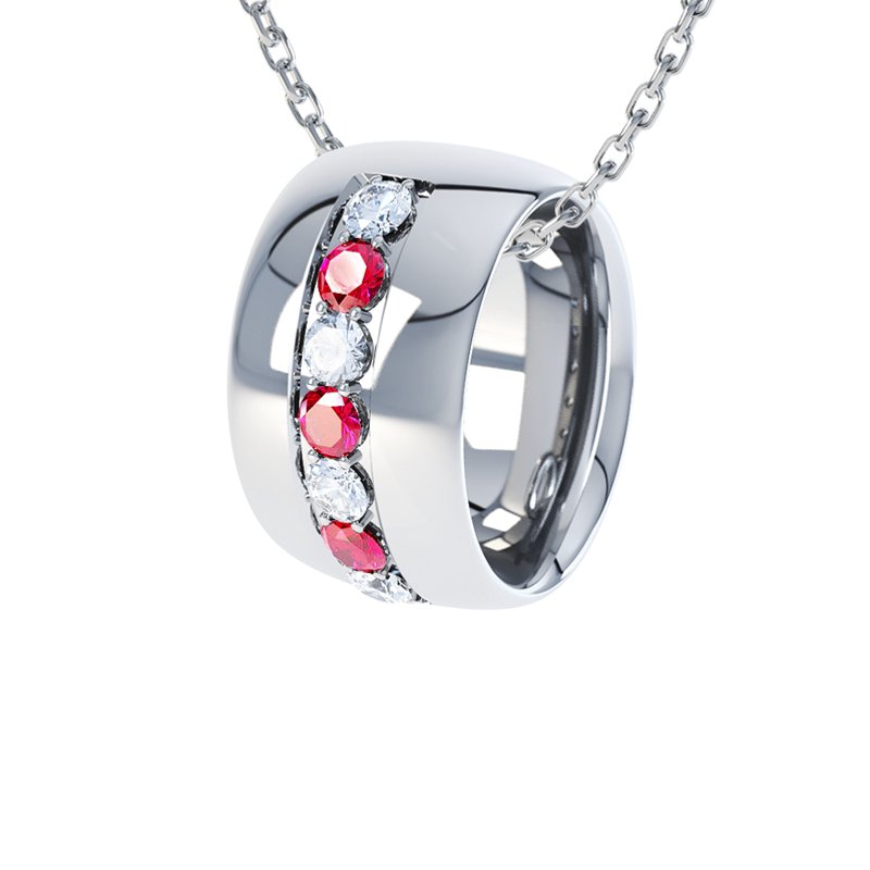 Diamanthalskette Christina, Sterlingsilber 925, von vorn