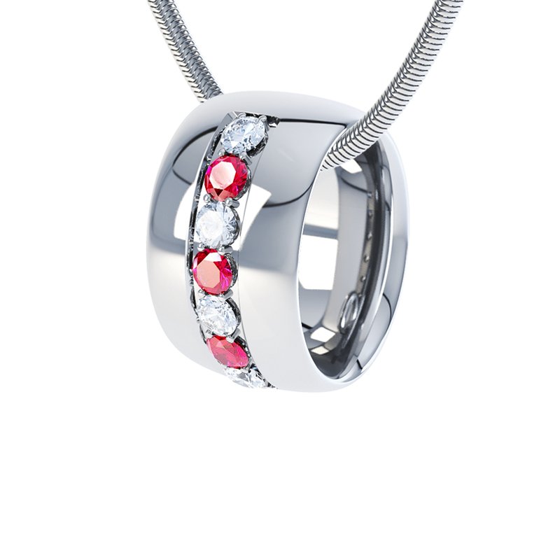 Diamanthalskette Christina, Sterlingsilber 925, von vorn