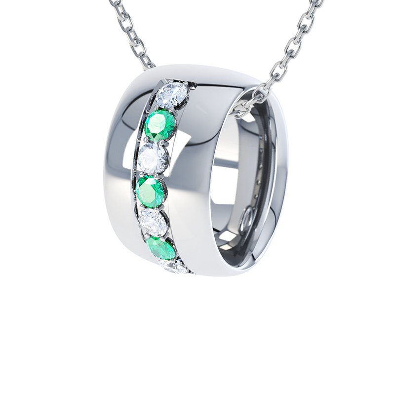 Diamanthalskette Christina, Sterlingsilber 925, von vorn