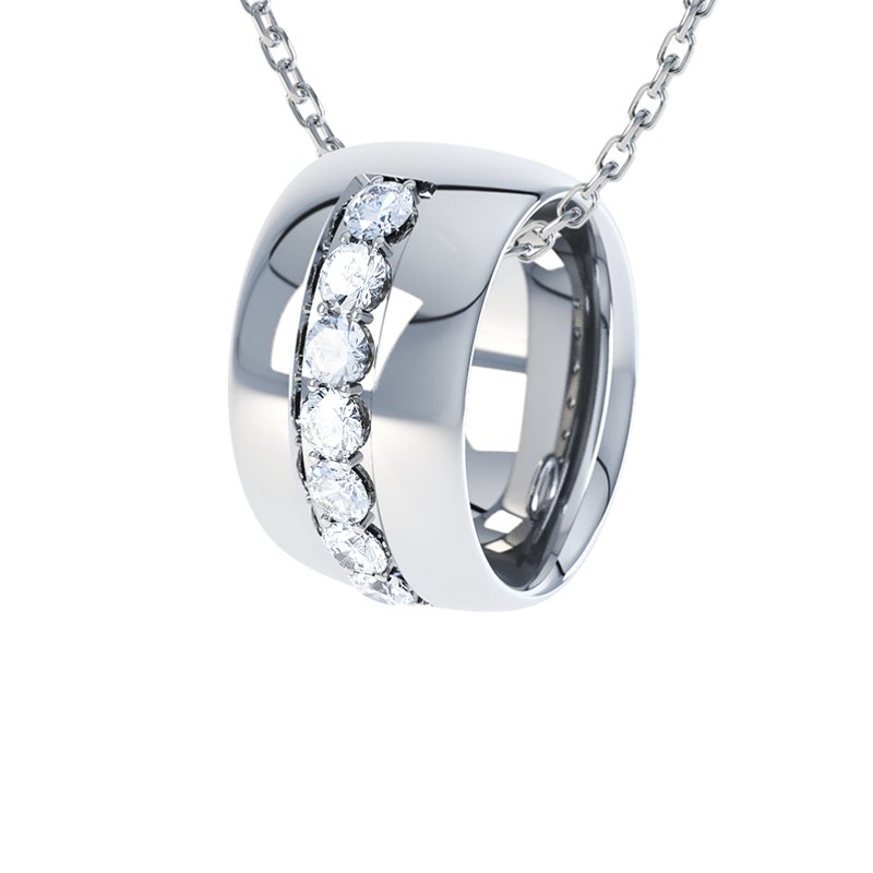 Diamanthalskette Christina, Sterlingsilber 925, von vorn