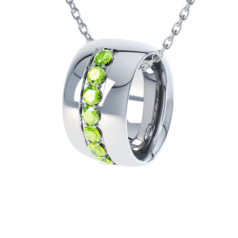 Peridot Sterlingsilberhalskette Christina, Sterlingsilber 925, von vorn
