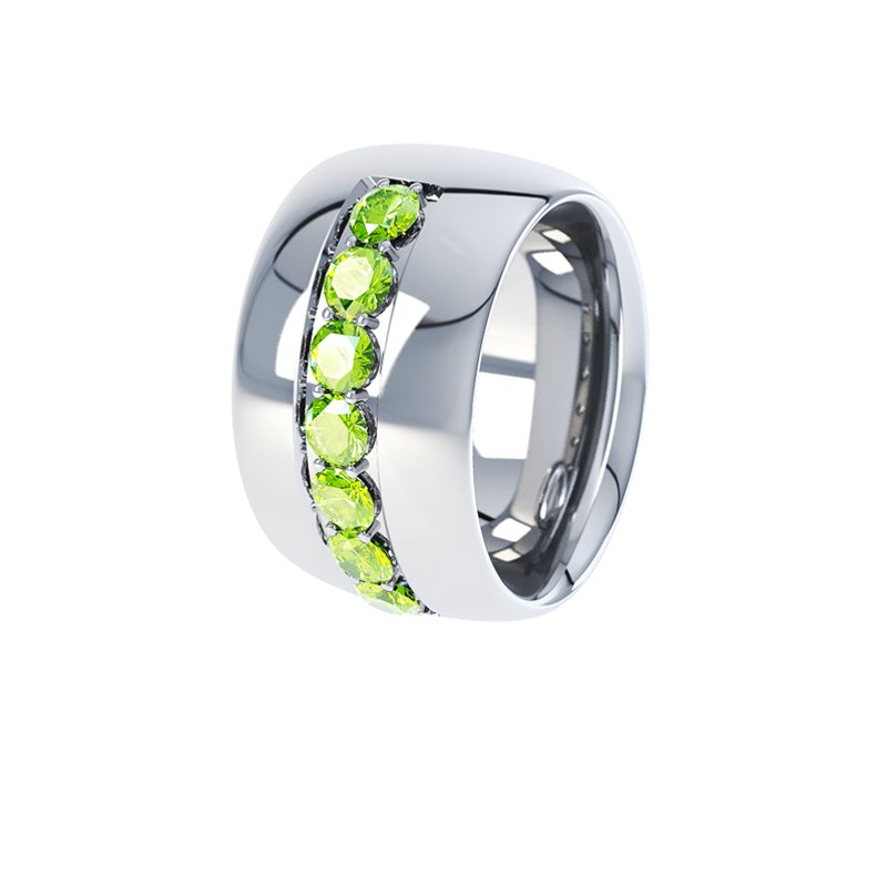 Peridot Sterlingsilberhalskette Christina, Sterlingsilber 925, von vorn