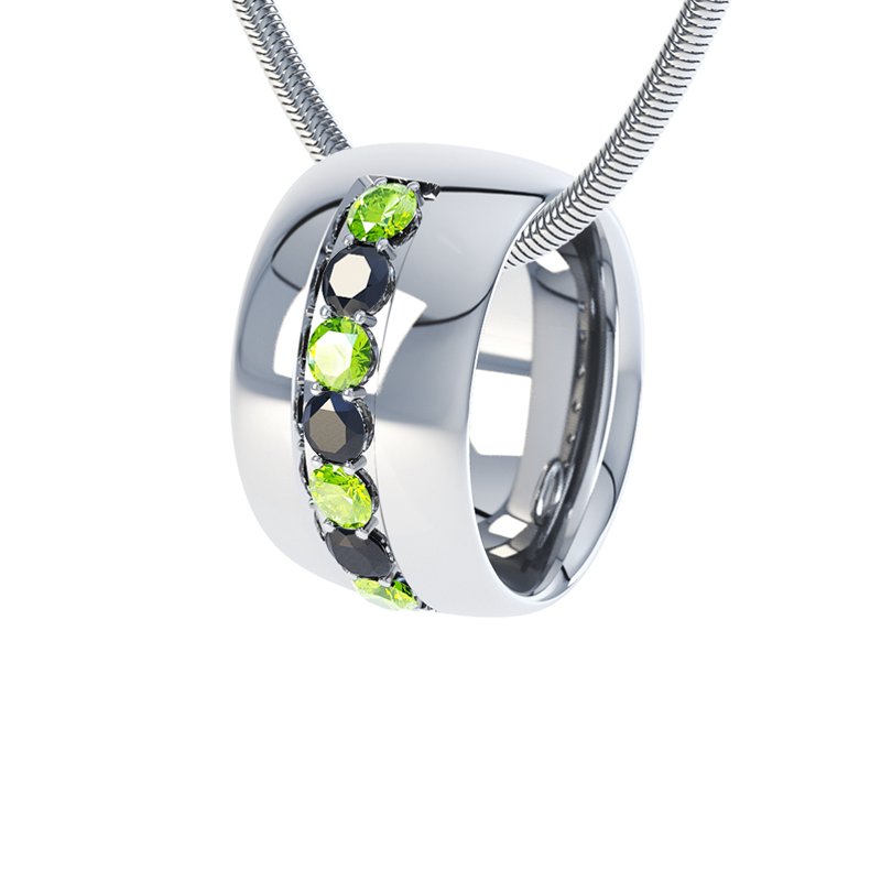 Peridot Sterlingsilberhalskette Christina, Sterlingsilber 925, von vorn