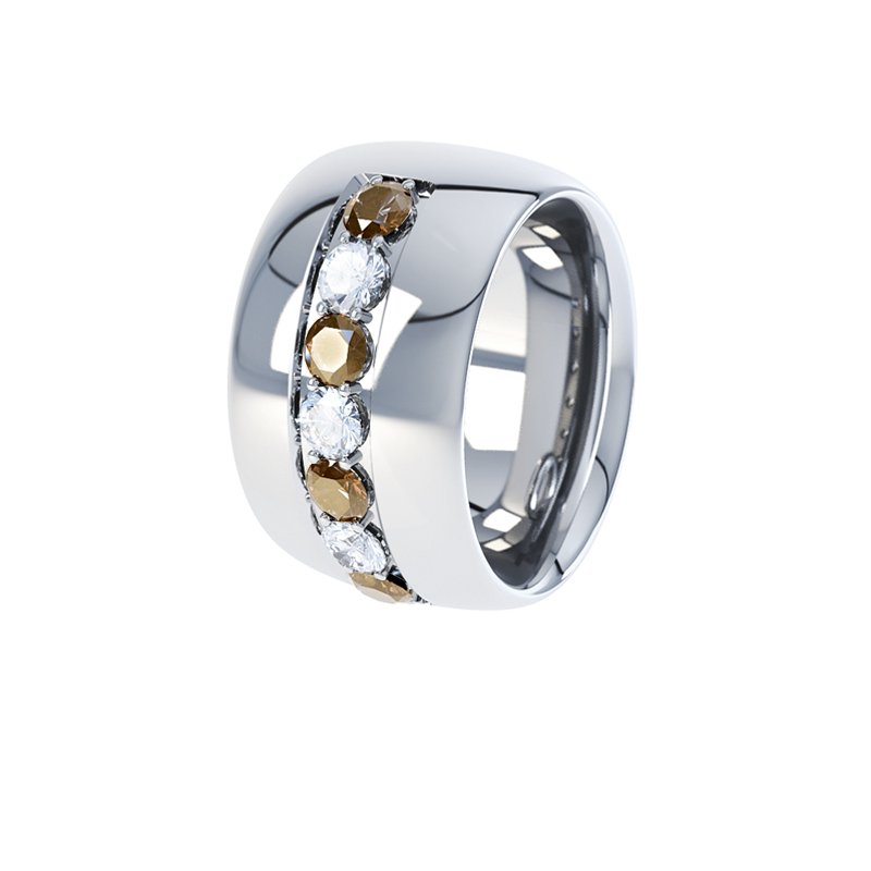 Rauchquarz Sterlingsilberhalskette Christina, Sterlingsilber 925, von vorn
