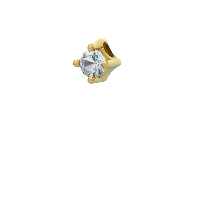 Aquamarin Gelbgoldhalskette Columbus, Gelbgold 750, von vorn