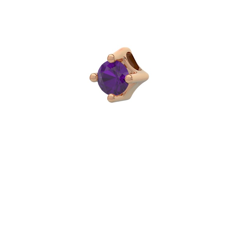Amethyst Rotgoldhalskette Columbus, Rotgold 750, von vorn