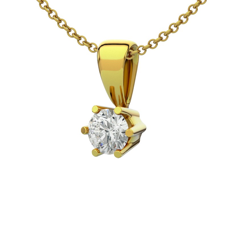 Diamanthalskette Delhi, Gelbgold 585, von vorn