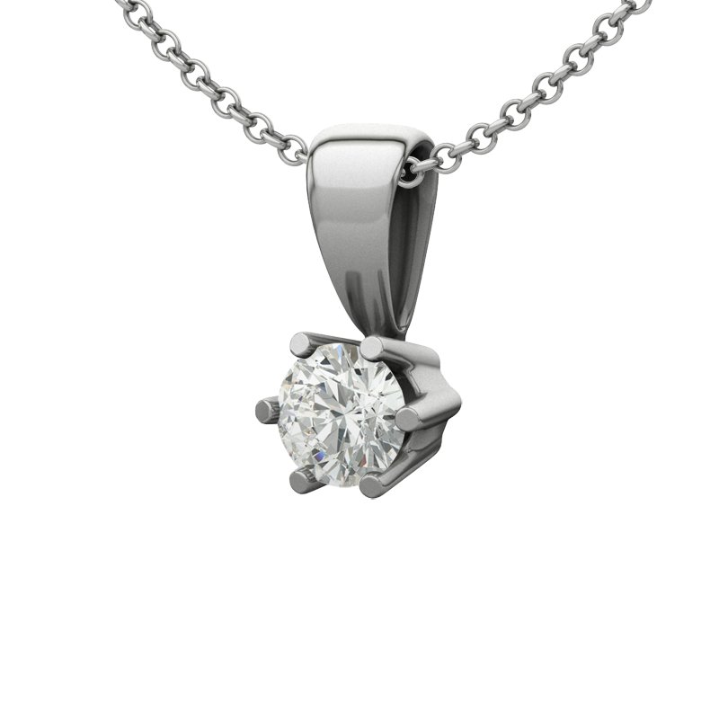 Diamanthalskette Delhi, Sterlingsilber 925, von vorn