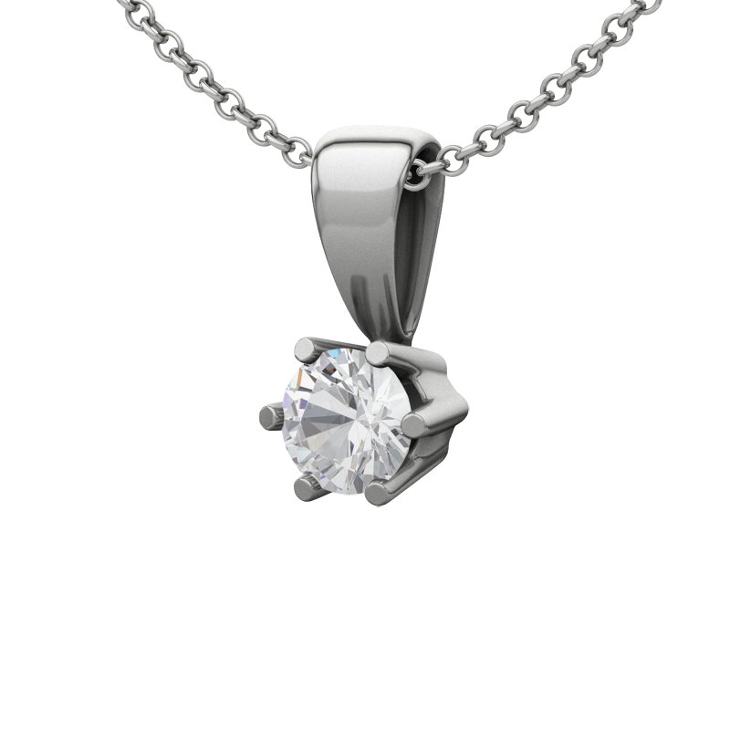 Zirkonia Sterlingsilberhalskette Delhi, Sterlingsilber 925, von vorn