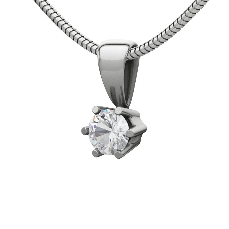Zirkonia Sterlingsilberhalskette Delhi, Sterlingsilber 925, von vorn