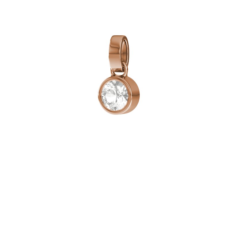 Zirkonia Rotgoldhalskette El Alto, Rotgold 585, von vorn