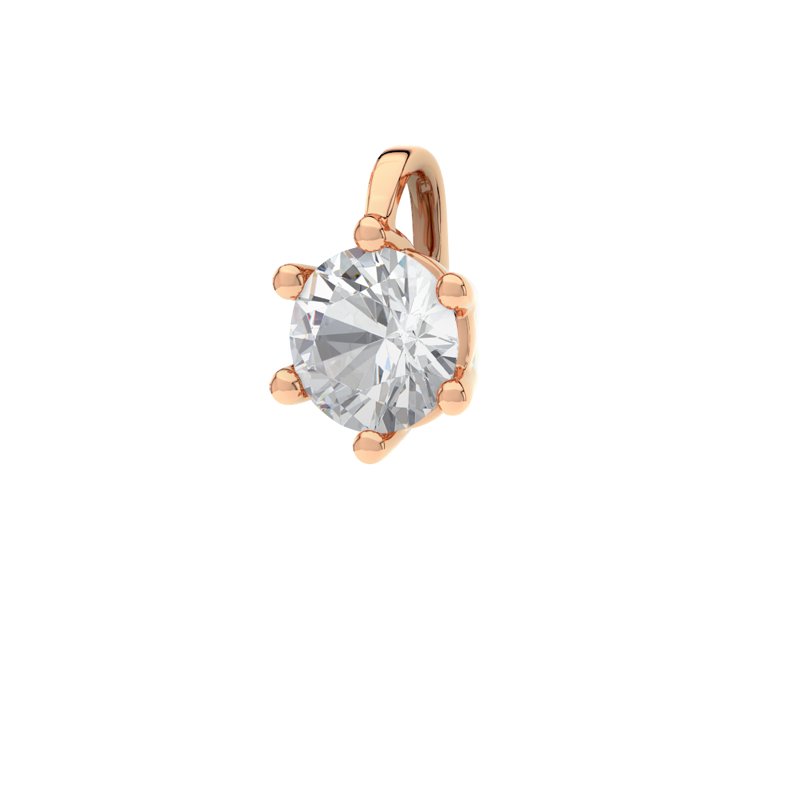 Zirkonia Rotgoldhalskette Foggia, Rotgold 585, von vorn