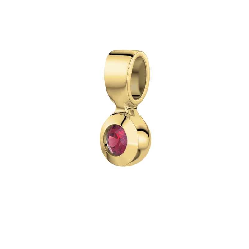 Rubin Gelbgoldhalskette Gabriela, Gelbgold 375, von vorn