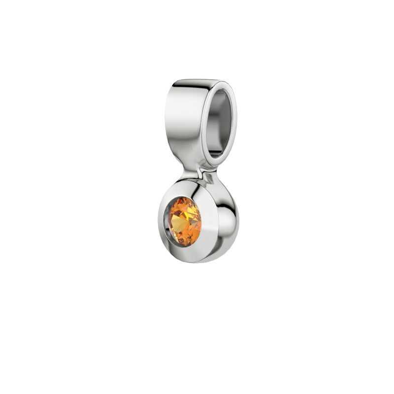 Citrin Sterlingsilberhalskette Gabriela, Sterlingsilber 925, von vorn